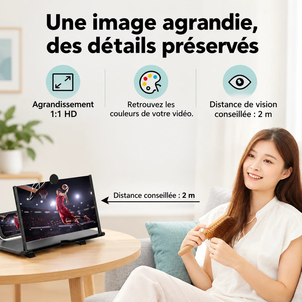 -50 % · OFFRE LIMITÉE · MagnifyHD™ · Loupe d’écran pour téléphone