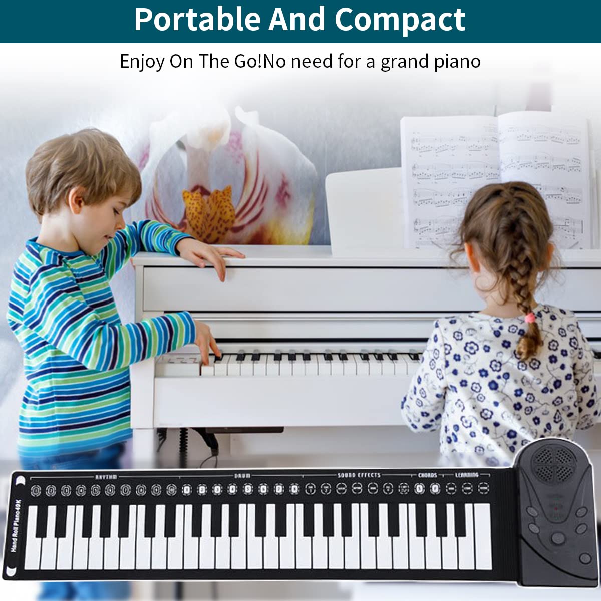 RollTune™ | Piano rollable portatif
