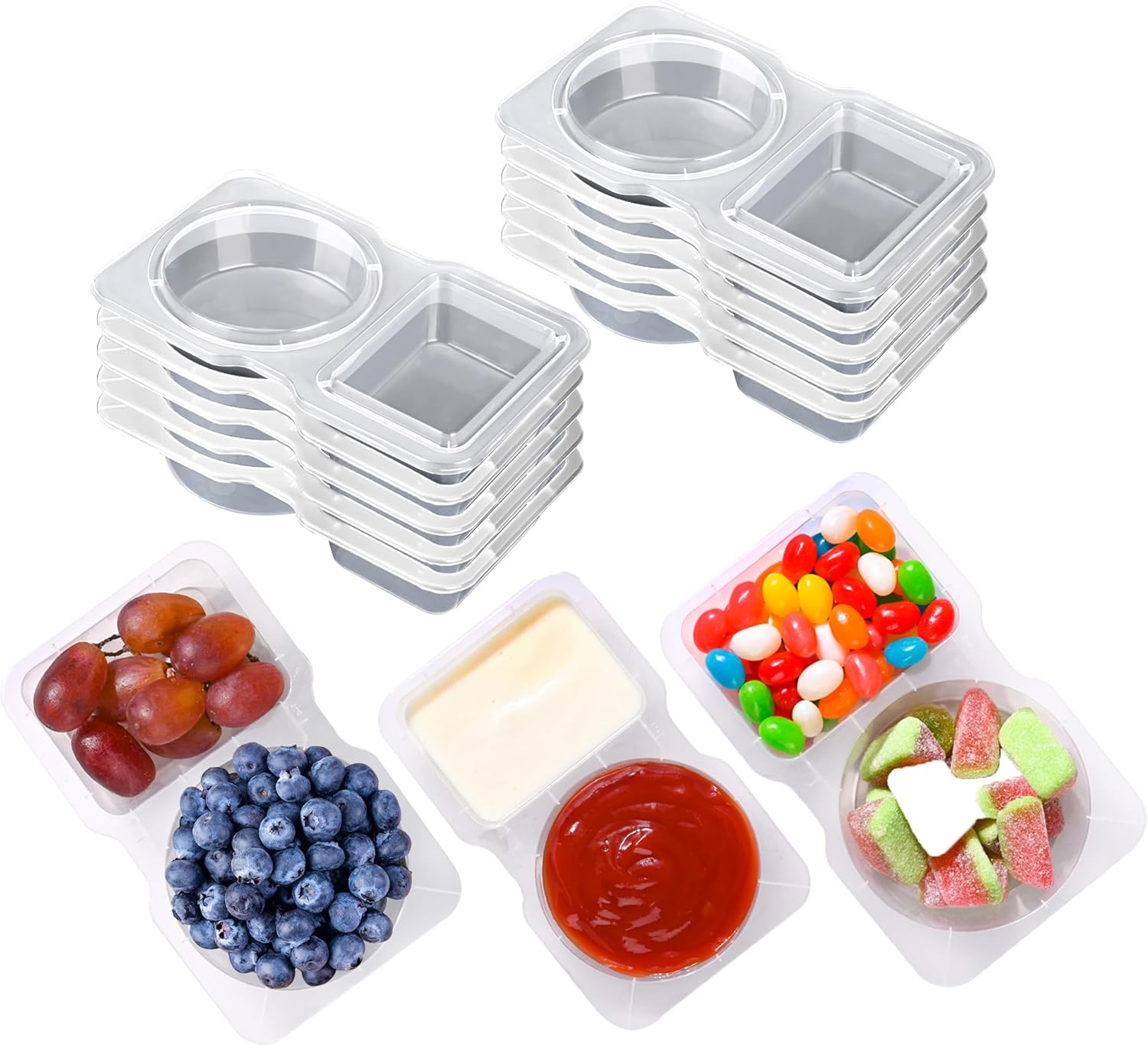 20 + 20 GRATUIT AUJOURD'HUI | CondiBox™ | Gardez vos snacks et sauces proprement séparés !