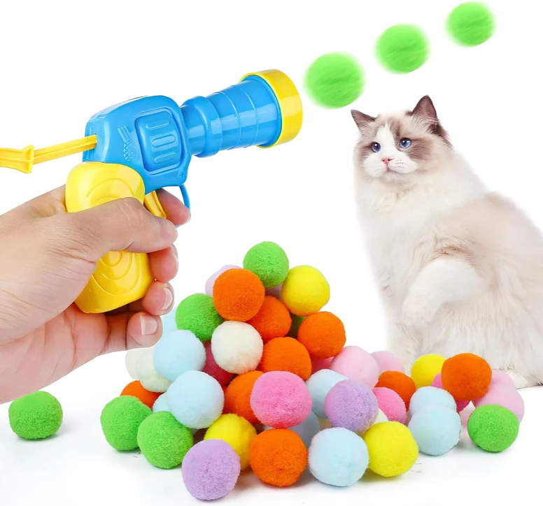 50 % DE REMISE TEMPORAIRE | WhiskerLauncher™ | Pistolet à lancer de balle pour chat