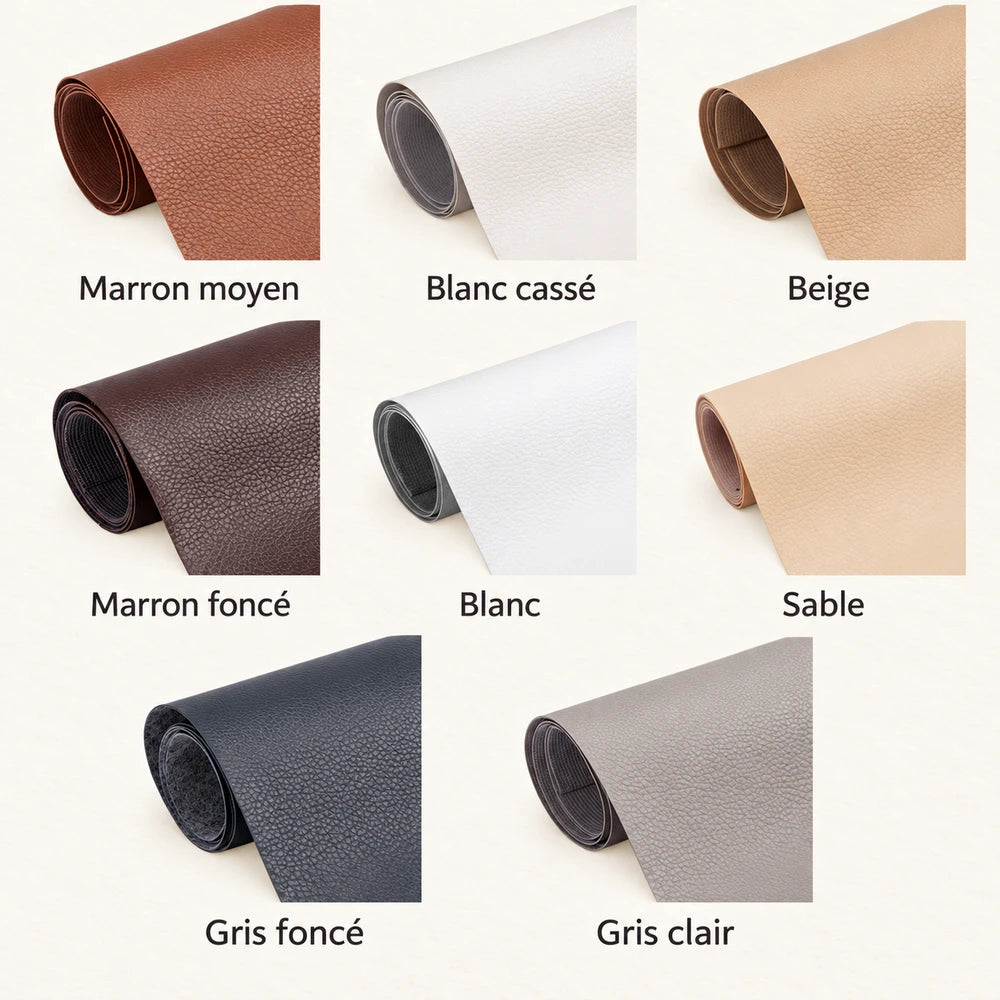 -50 % · OFFRE LIMITÉE · Self-Adhesive Patch · Patch de réparation en cuir