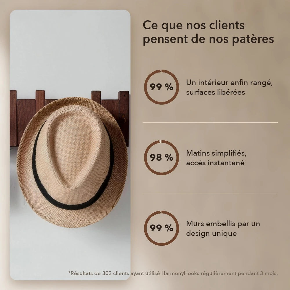 -50 % · OFFRE LIMITÉE · HarmonyHooks™ · Porte-manteau à touches de piano