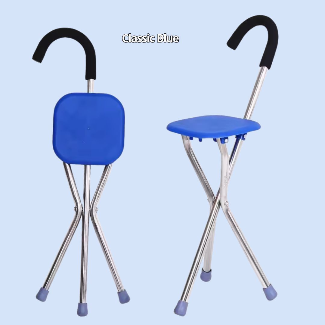 CrutchSeat™ | Tabouret de béquille pliable pour les personnes âgées