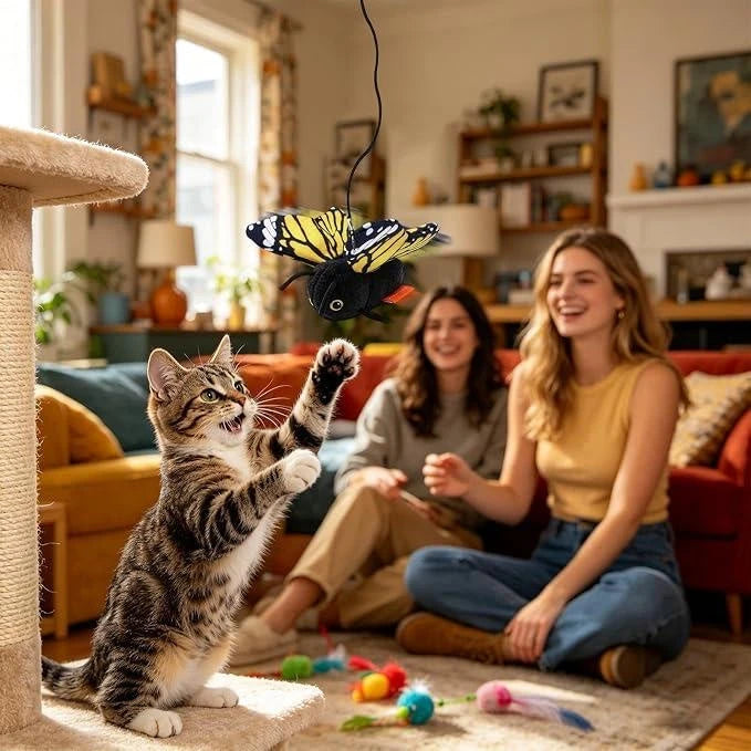 -50 % · OFFRE LIMITÉE · PawBuzz™ · Jouet interactif pour chat volant
