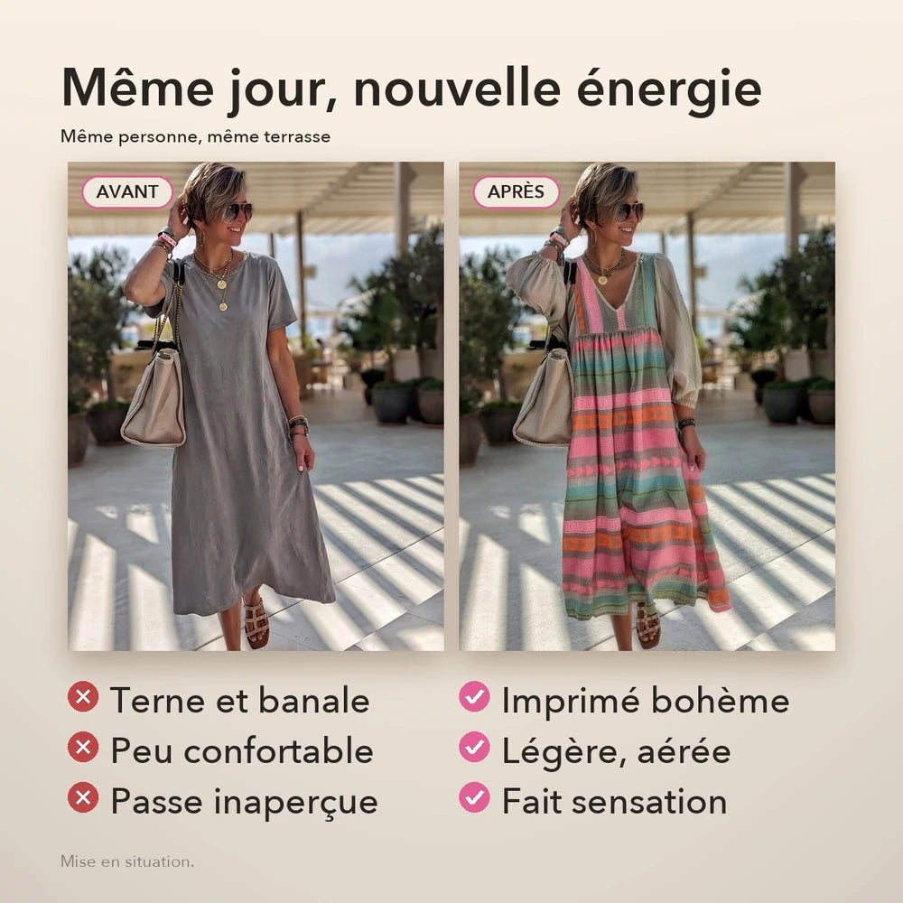 -50 % · OFFRE LIMITÉE · Odessa™ · Robe d’été colorée