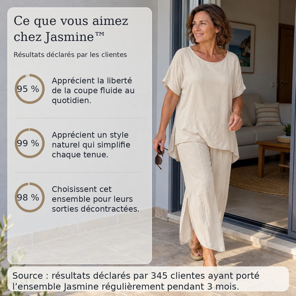 -50 % · OFFRE LIMITÉE · Jasmine™ · Ensemble tailleur deux pièces coupe décontractée