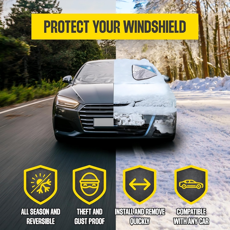 50 % DE REMISE TEMPORAIRE | ChillCover™ | Couverture de pare-brise de voiture contre la neige gelée