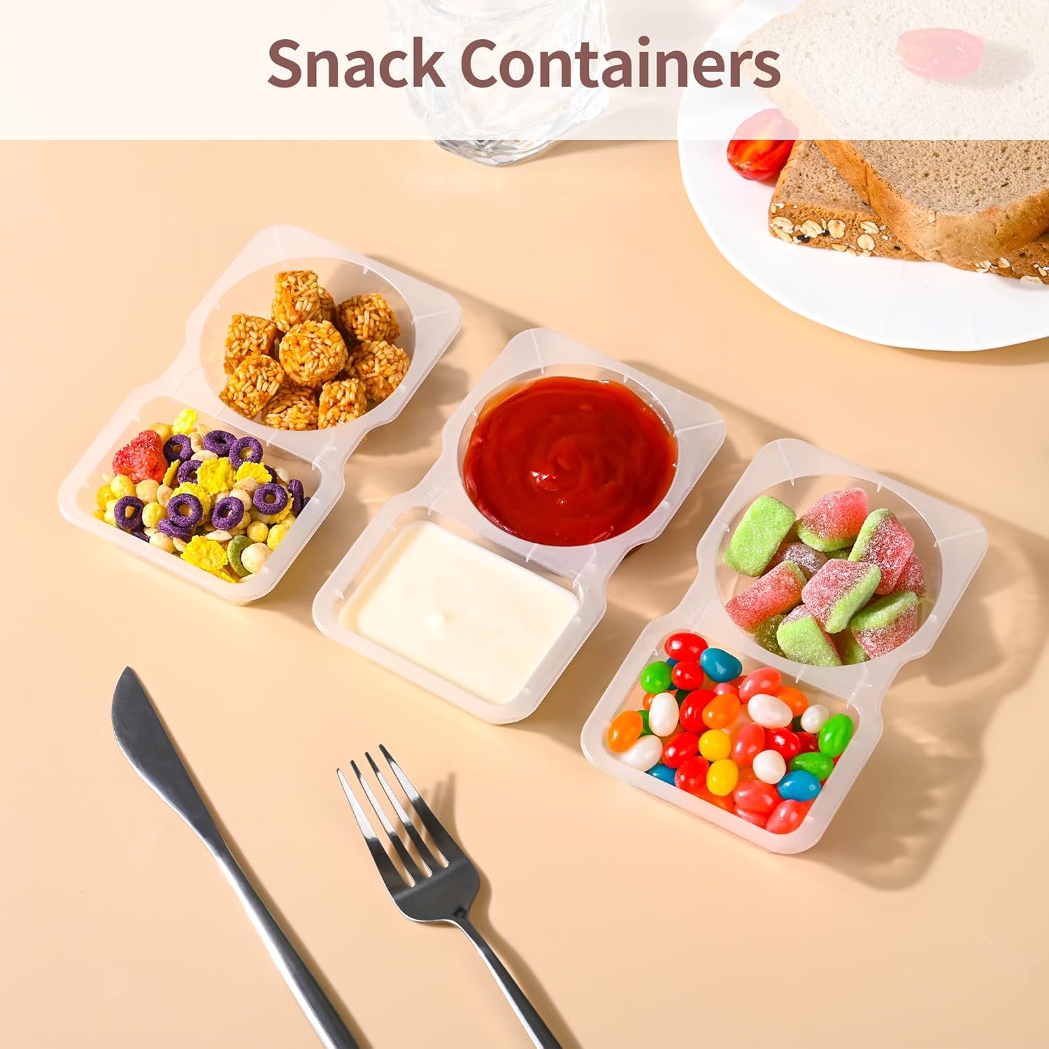 20 + 20 GRATUIT AUJOURD'HUI | CondiBox™ | Gardez vos snacks et sauces proprement séparés !