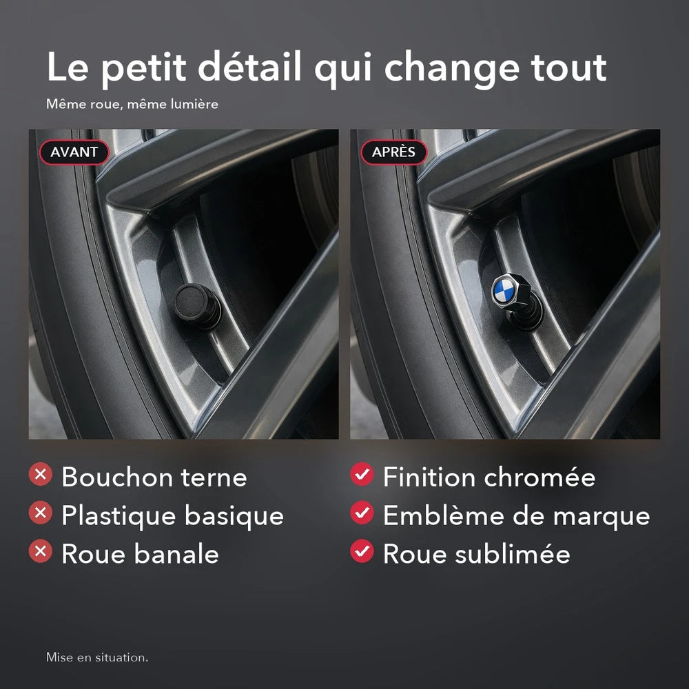 -50 % · OFFRE LIMITÉE · TyreGem™ · Bouchons de valve luxe