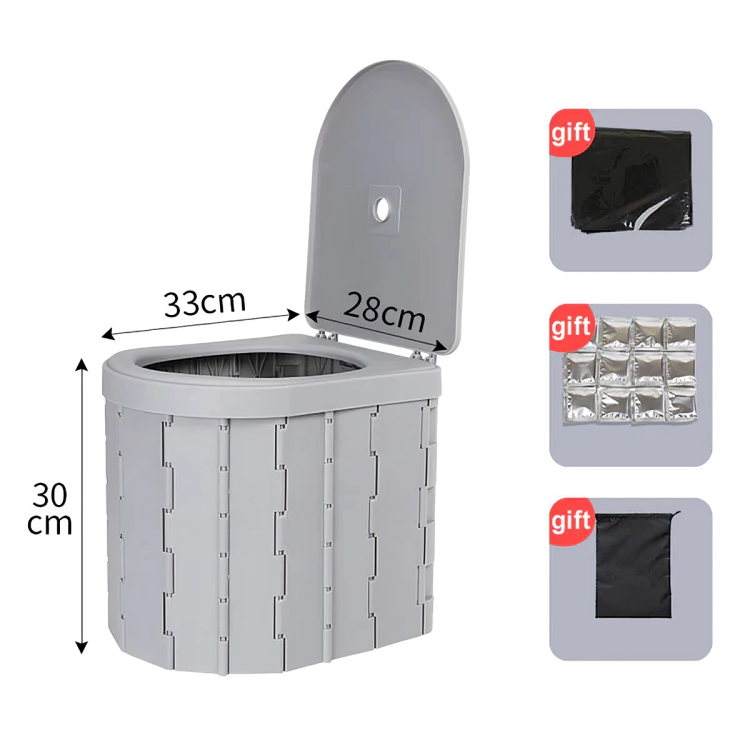 50 % DE REMISE TEMPORAIRE | QuickPotty™ | Toilette portable pliable pour extérieur