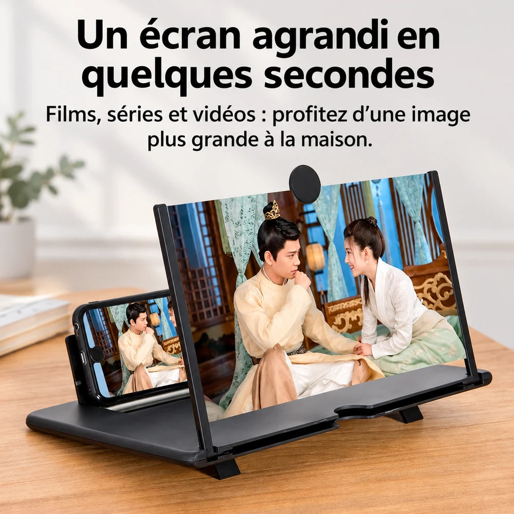 -50 % · OFFRE LIMITÉE · MagnifyHD™ · Loupe d’écran pour téléphone