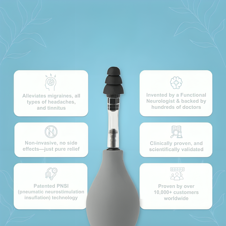 1 + 1 GRATUIT AUJOURD'HUI | EchoCalm™ | Appareil de soulagement de la migraine et des acouphènes