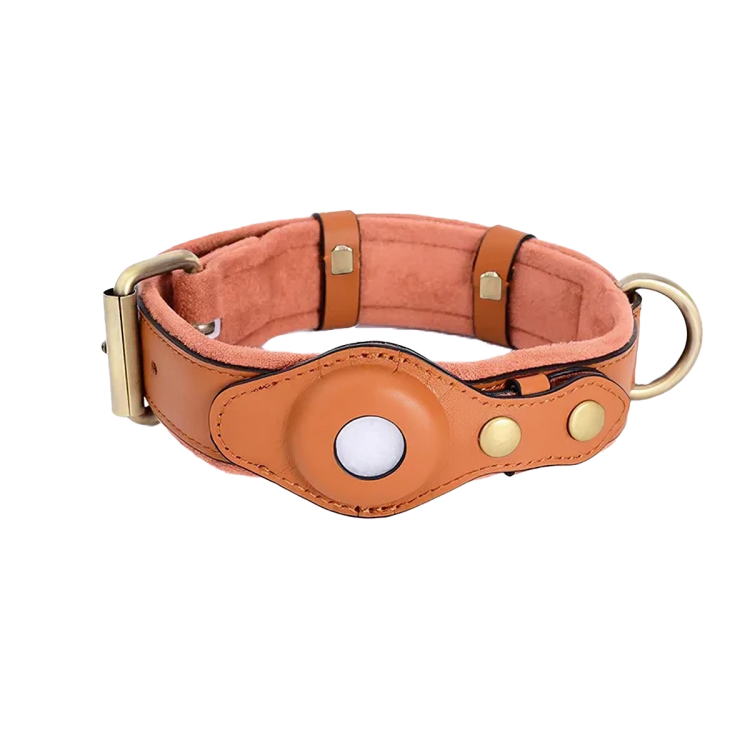 50% DE REMISE TEMPORAIRE | TrackTails™ | Collier pour chien en cuir avec pochette pour AirTag