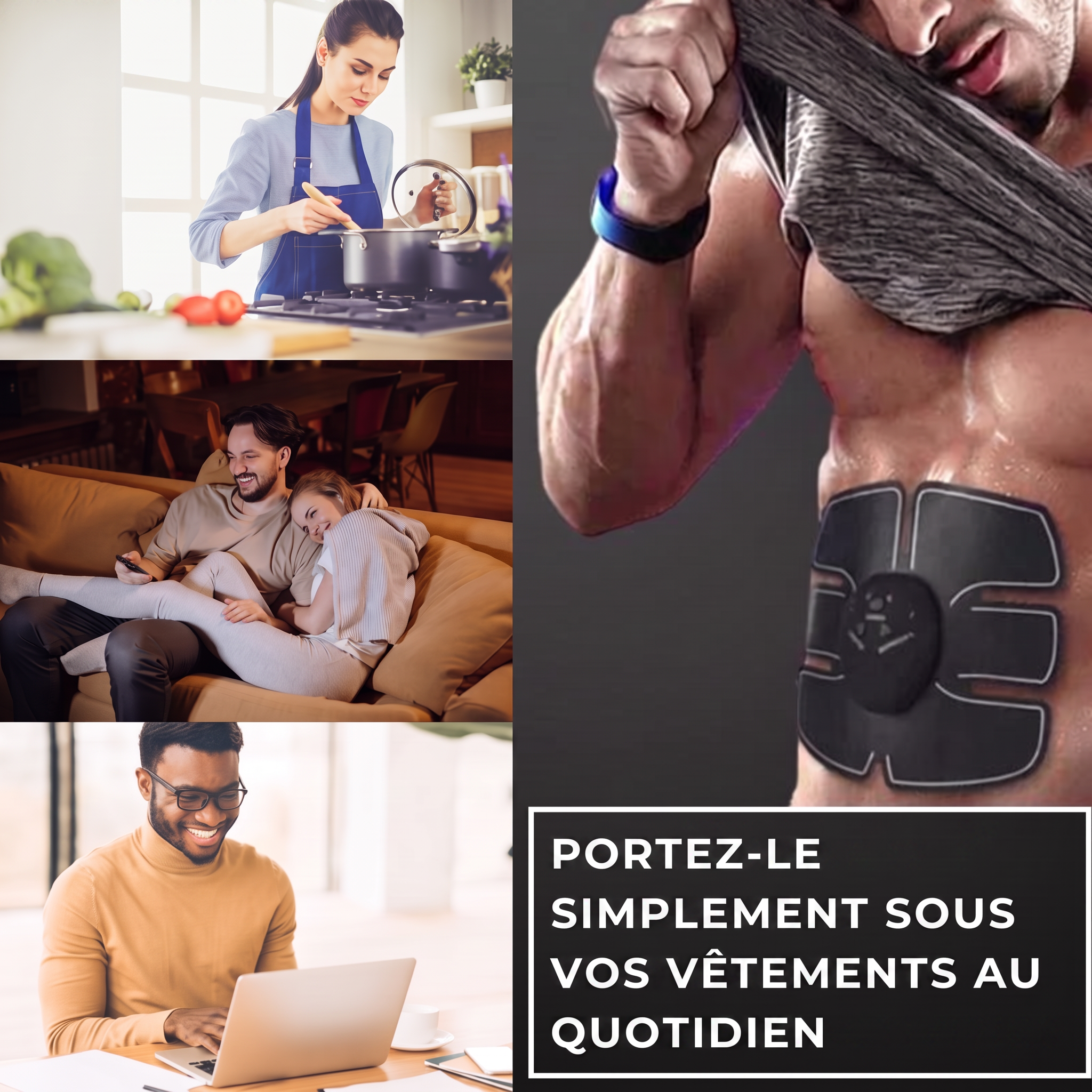 -50 % · OFFRE LIMITÉE · AbSculptor™ · Patchs EMS pour les muscles