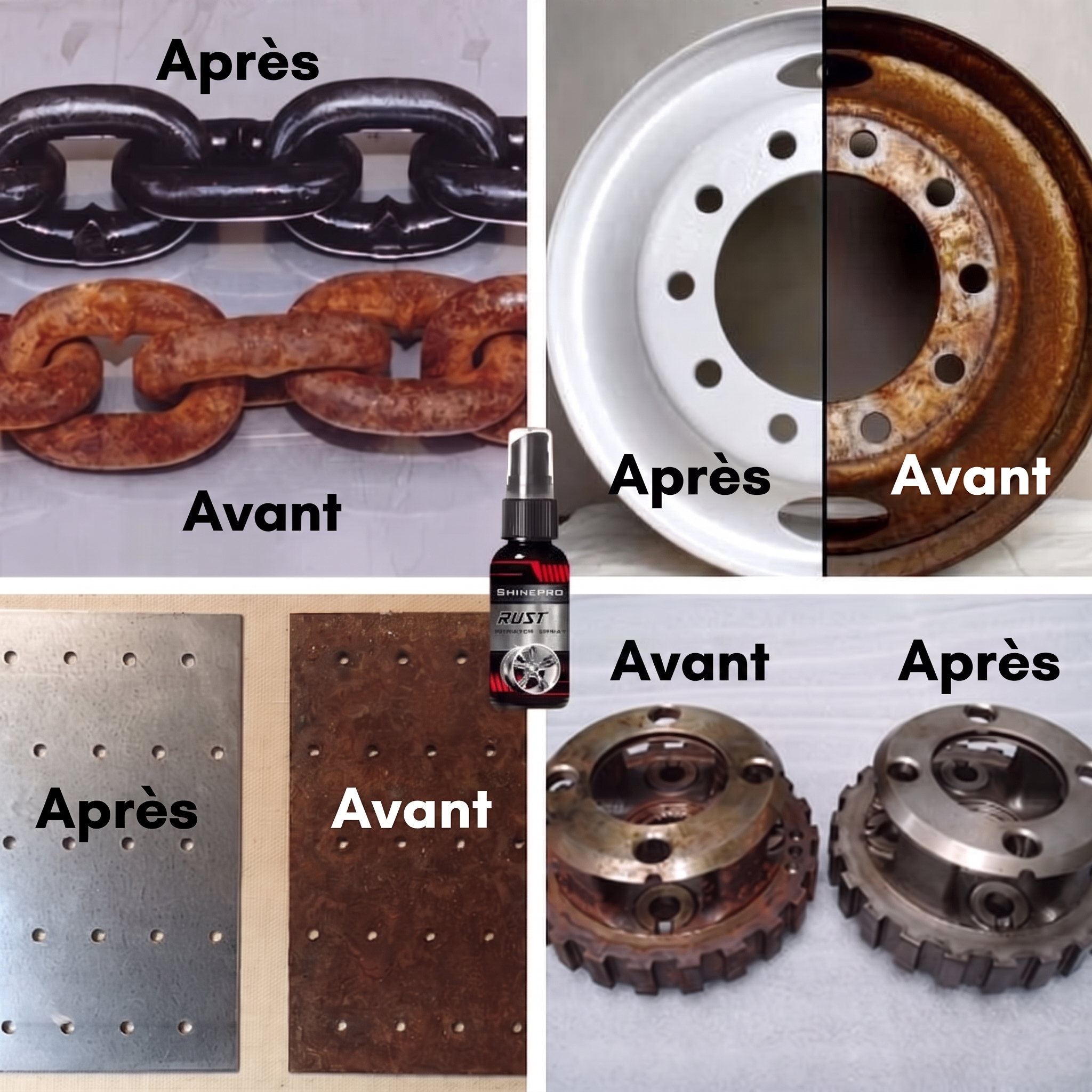 1+1 OFFERT · AUJOURD'HUI · CorrodeWizard™ · Élimination de la rouille de voiture en toute simplicité