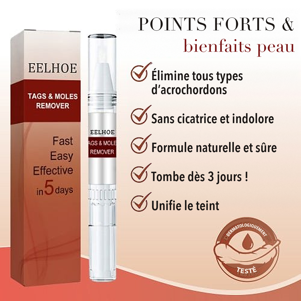 -50 % · OFFRE LIMITÉE · ClearMole™ · Détachant de verrues et d’acrochordons
