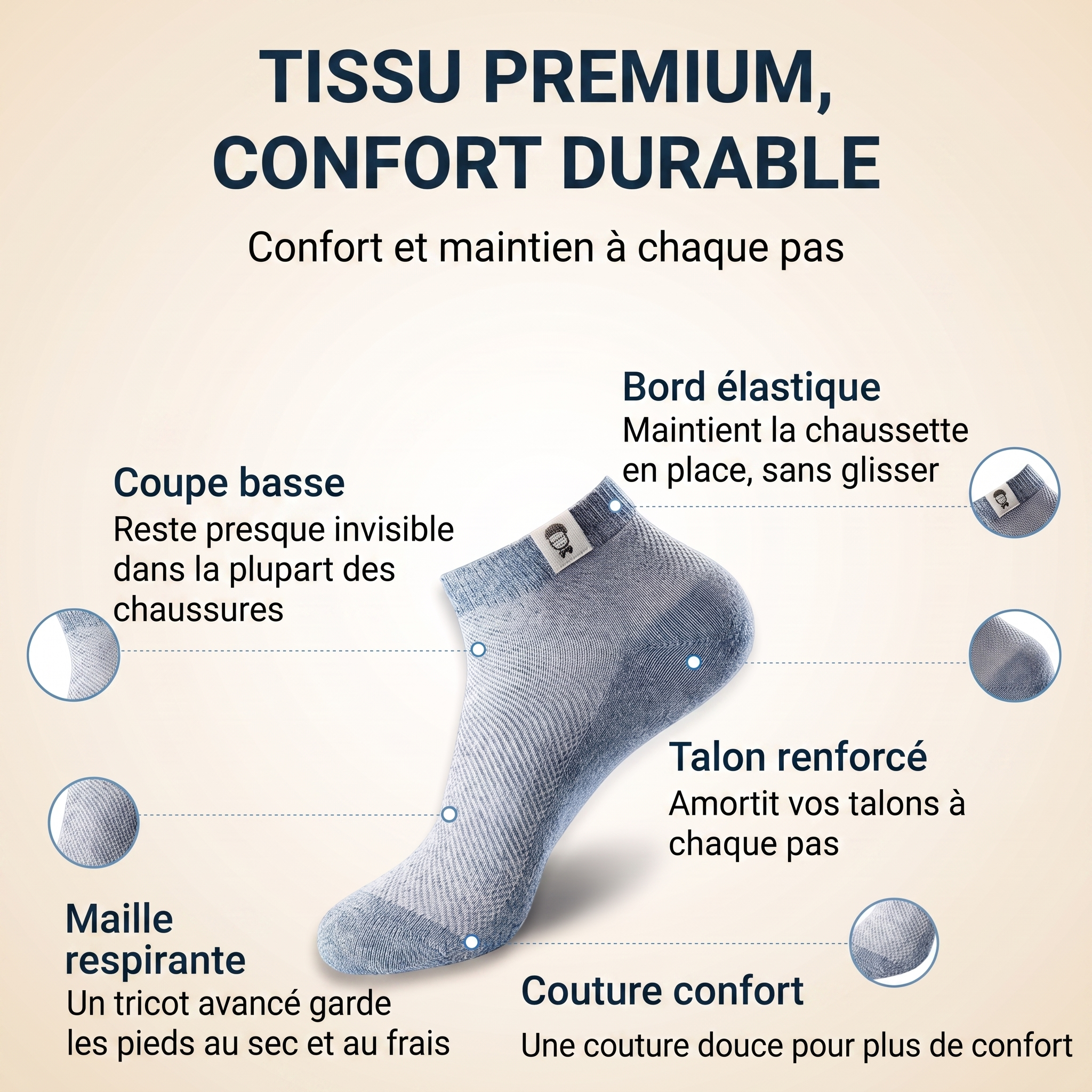 1 boîte + 1 boîte OFFERT · AUJOURD'HUI · FreshSole™ · Des pieds frais toute la journée !