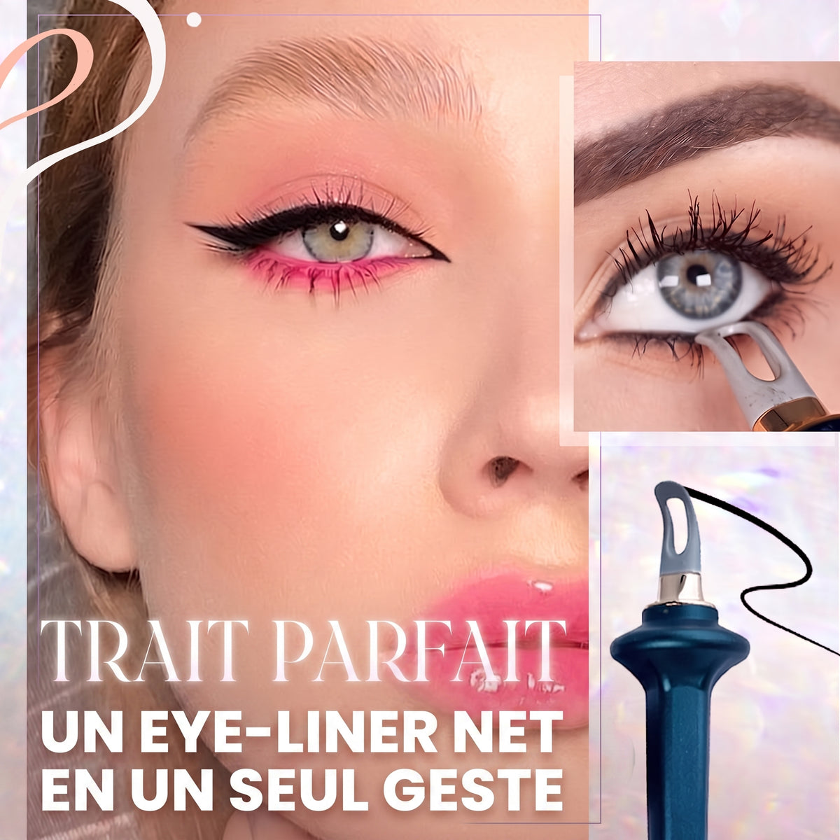 -70 % · OFFRE LIMITÉE · GlamEye™ · Kit d’Eyeliner en Silicone