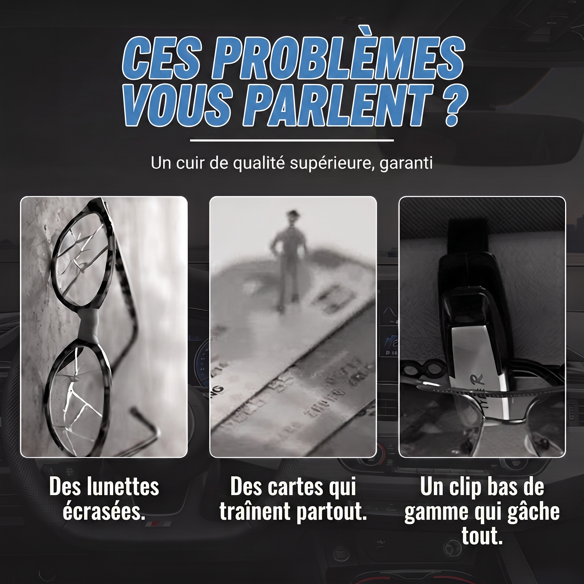 -50 % · OFFRE LIMITÉE · SnapShade™ · Support multifonction pour lunettes de soleil