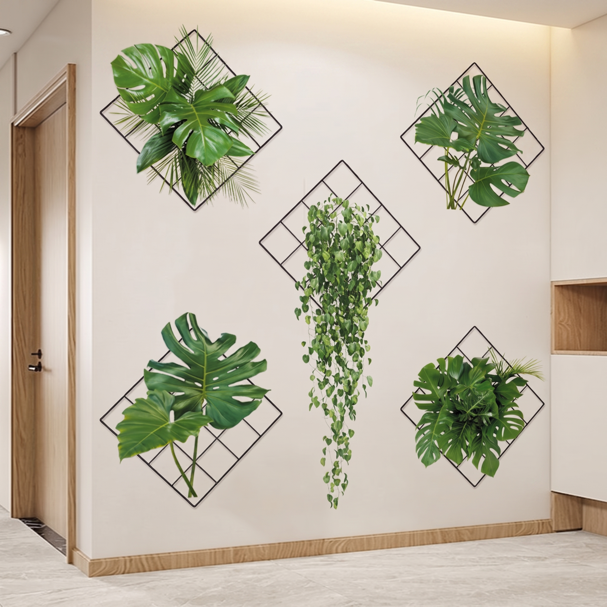 -50 % · OFFRE LIMITÉE · BotanicaLuxe™ · Sticker mural 3D de plantes vertes