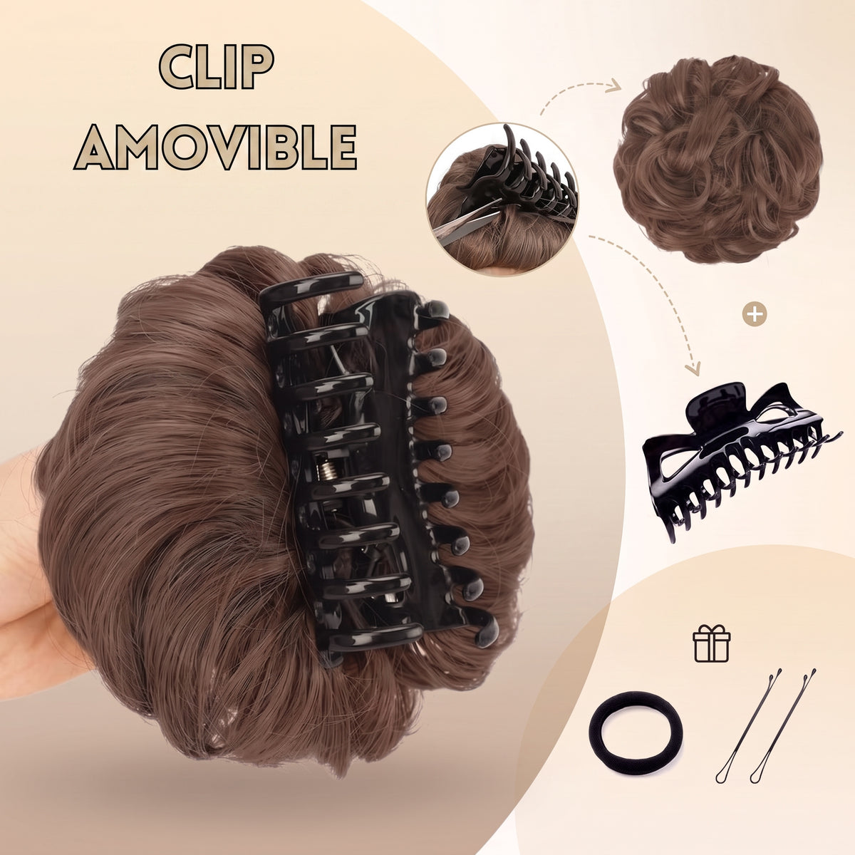 -50 % · OFFRE LIMITÉE · Clip'nBun™ · Fini les bad hair days, place à l’élégance !