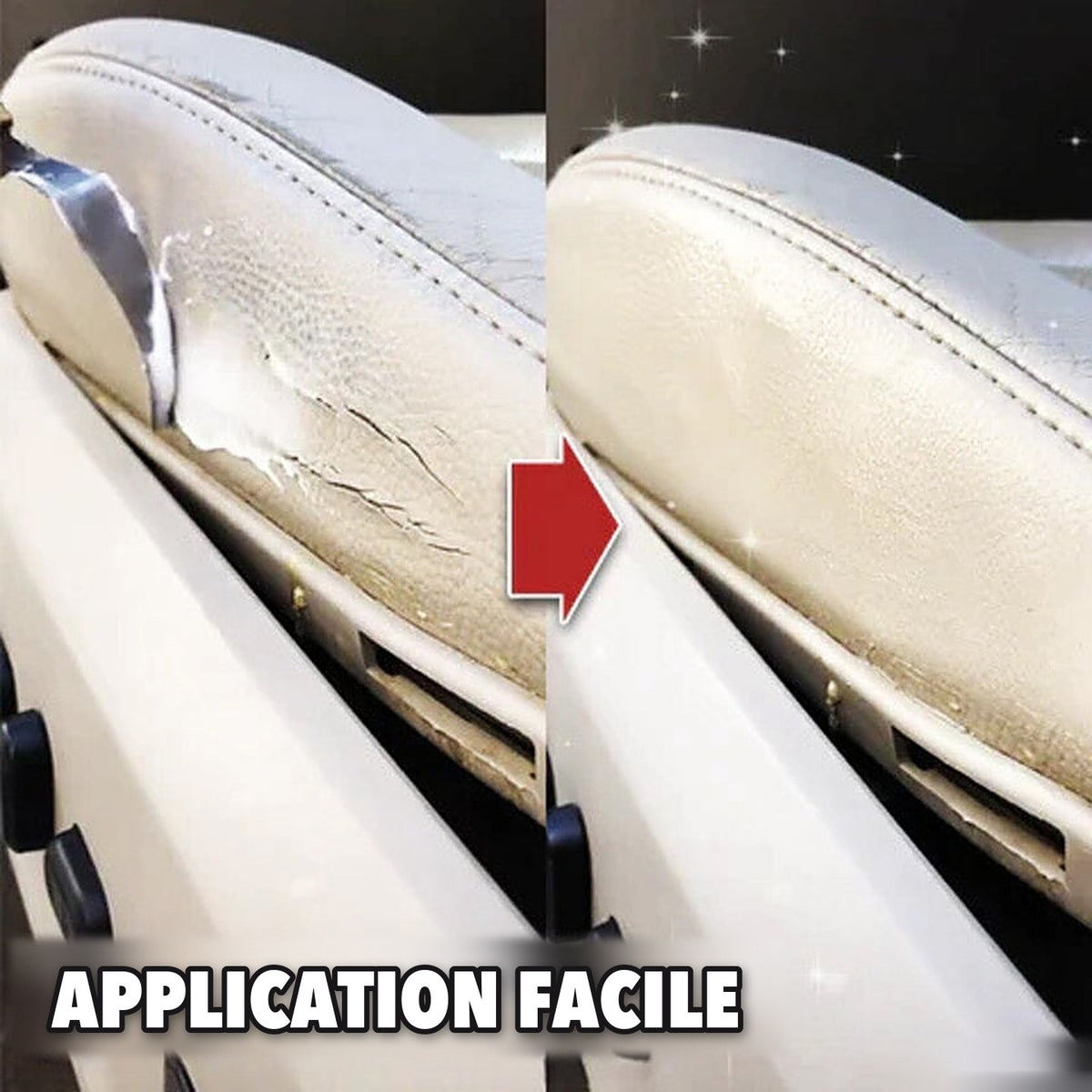 -50 % · OFFRE LIMITÉE · MagicGel™ · Répare instantanément le cuir abîmé !