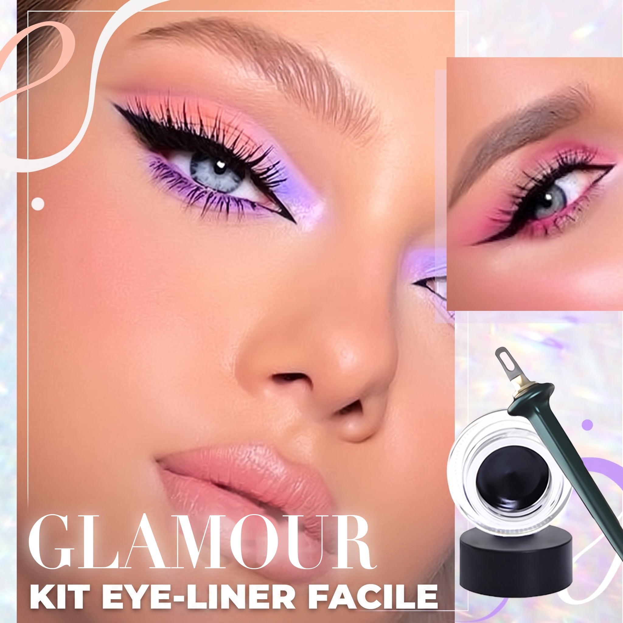 -70 % · OFFRE LIMITÉE · GlamEye™ · Kit d’Eyeliner en Silicone