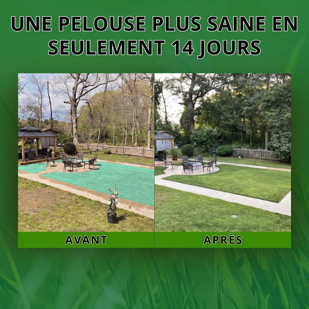 1+1 OFFERT · AUJOURD'HUI · InstaGrass™ · Une pelouse luxuriante sans entretien !