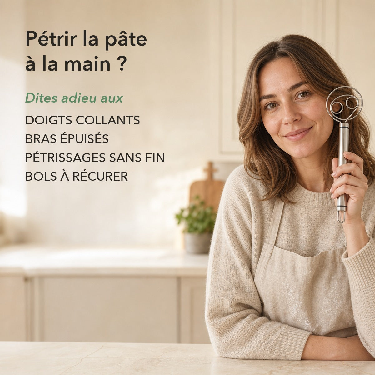 1+1 OFFERT · AUJOURD'HUI · Kneadix™ · Fouet à pâte