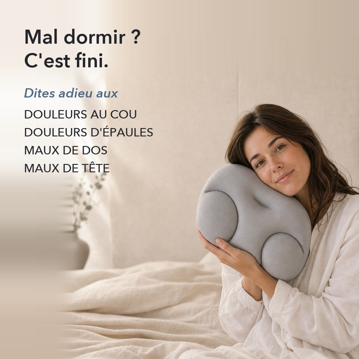 -50 % · OFFRE LIMITÉE · CloudPillow™ · Oreiller Mémoire de Forme