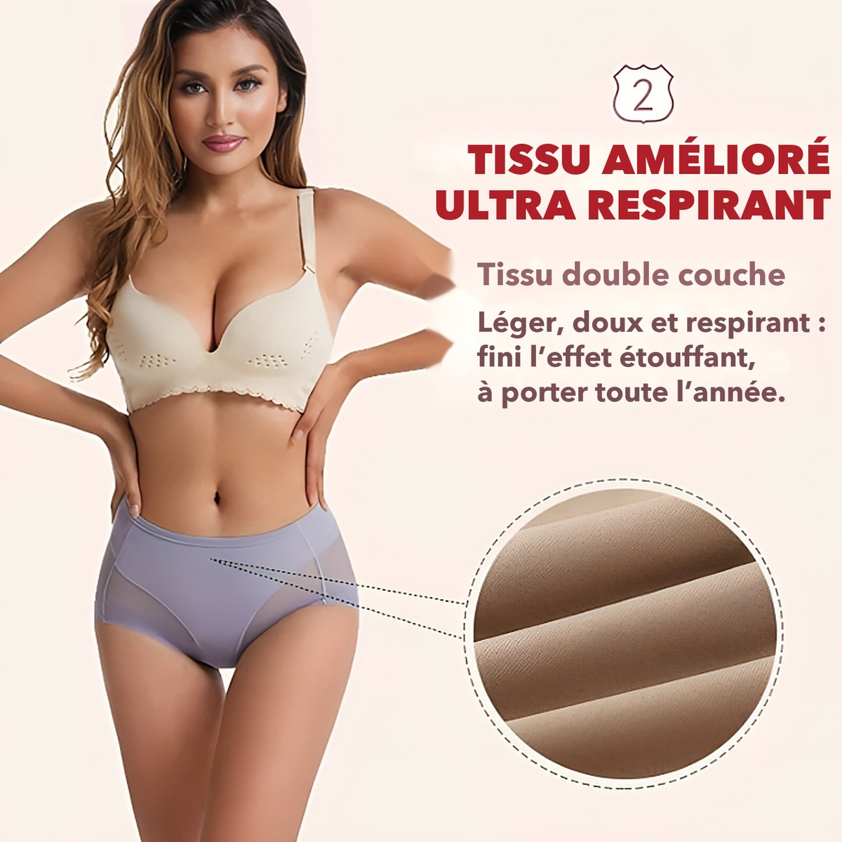 1+1 OFFERT · AUJOURD'HUI · SilkSculpt™ · Culottes élégantes en soie glacée
