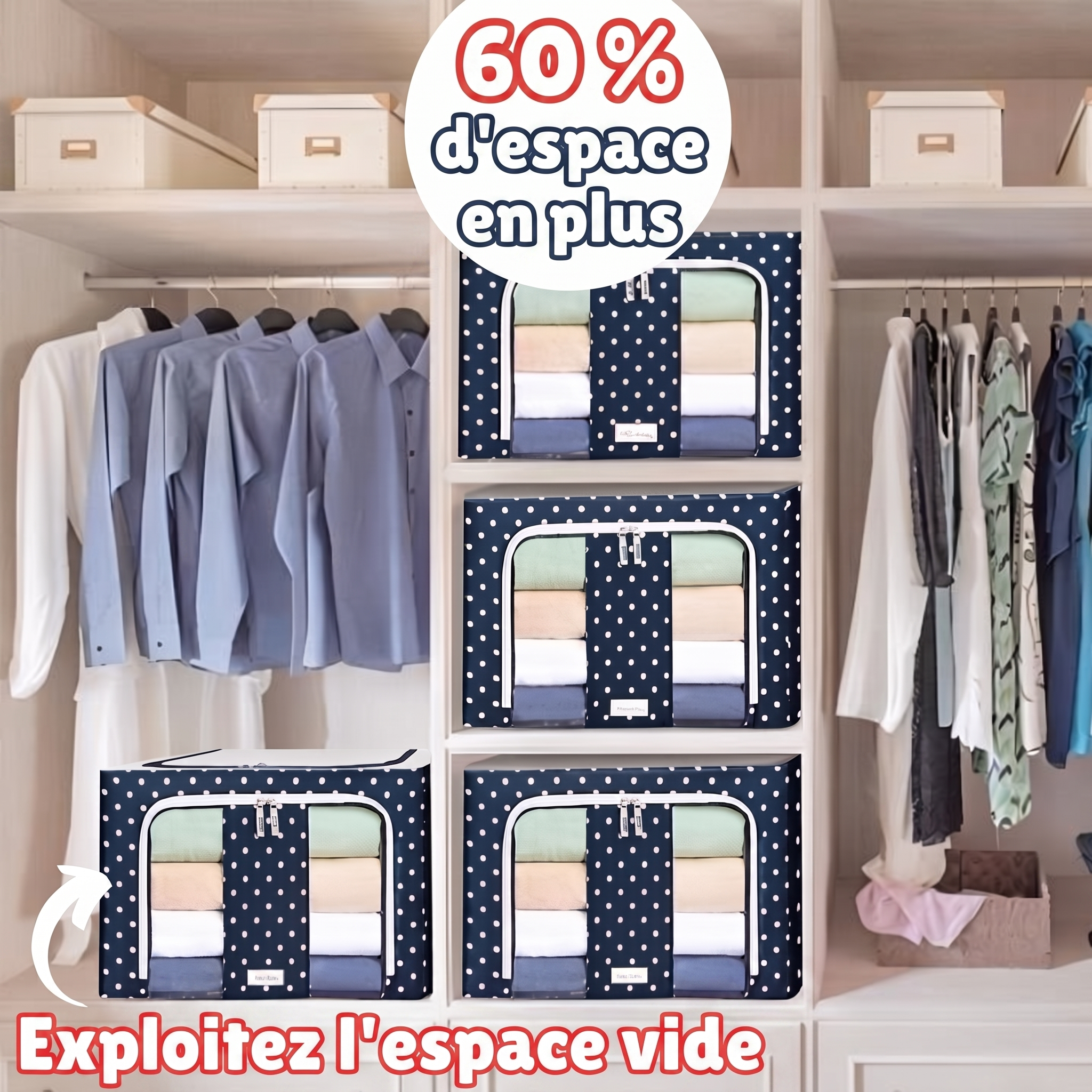 -50 % · OFFRE LIMITÉE · SpaceSmart™ · Un espace de rangement pratique et supplémentaire !