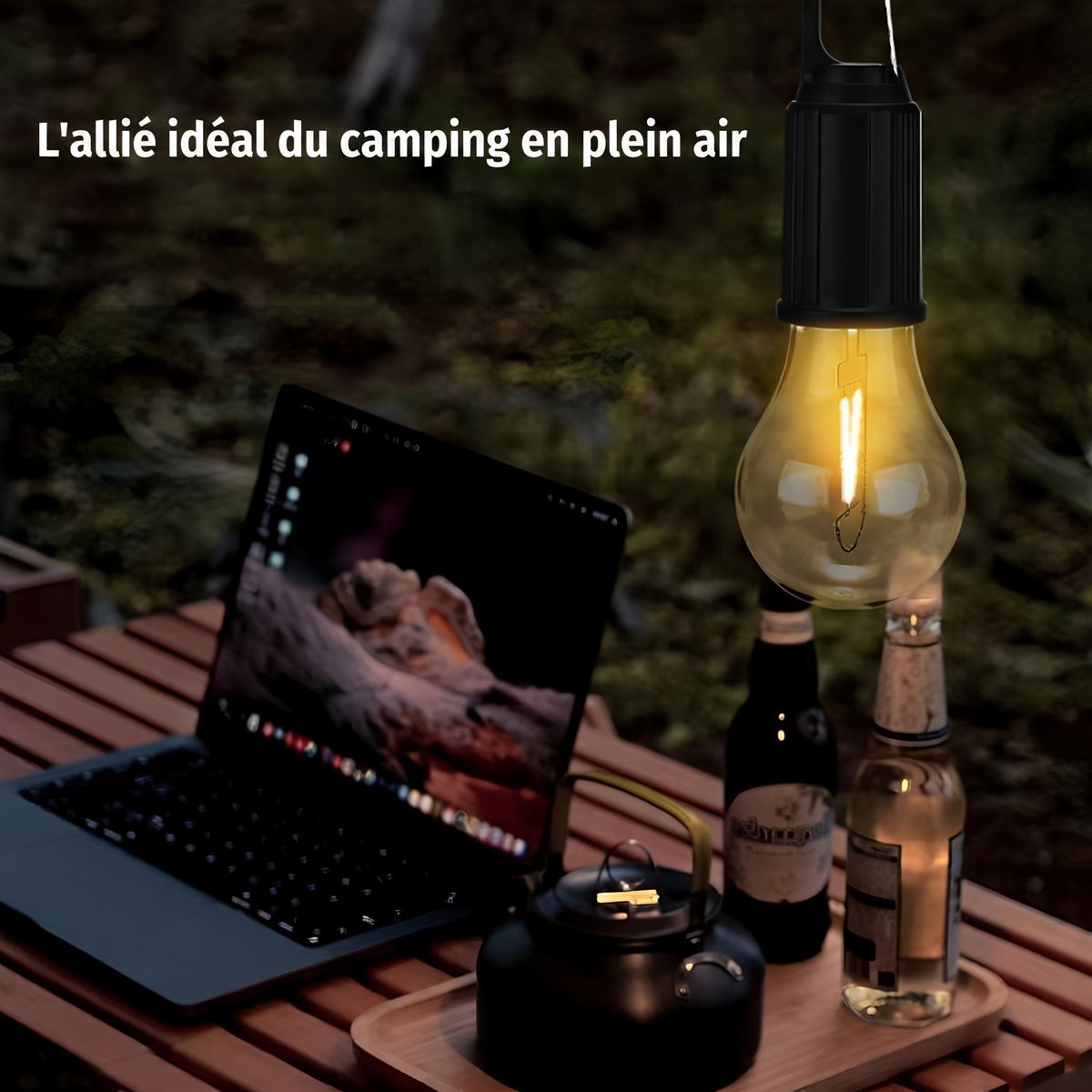 1+1 OFFERT · AUJOURD'HUI · DuraBulb™ · Ampoule rechargeable