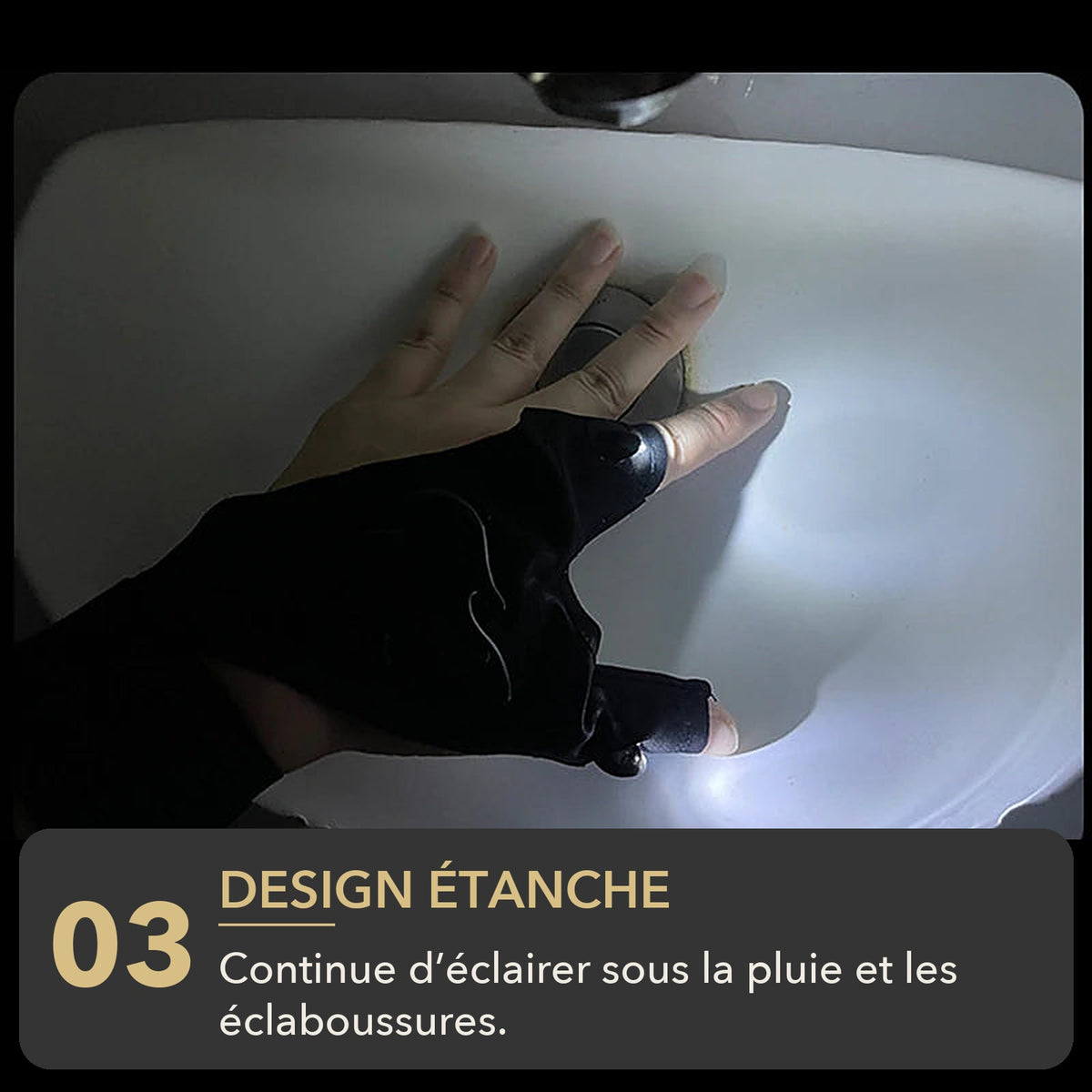 -50 % · OFFRE LIMITÉE · GlovePro™ · Gants LED