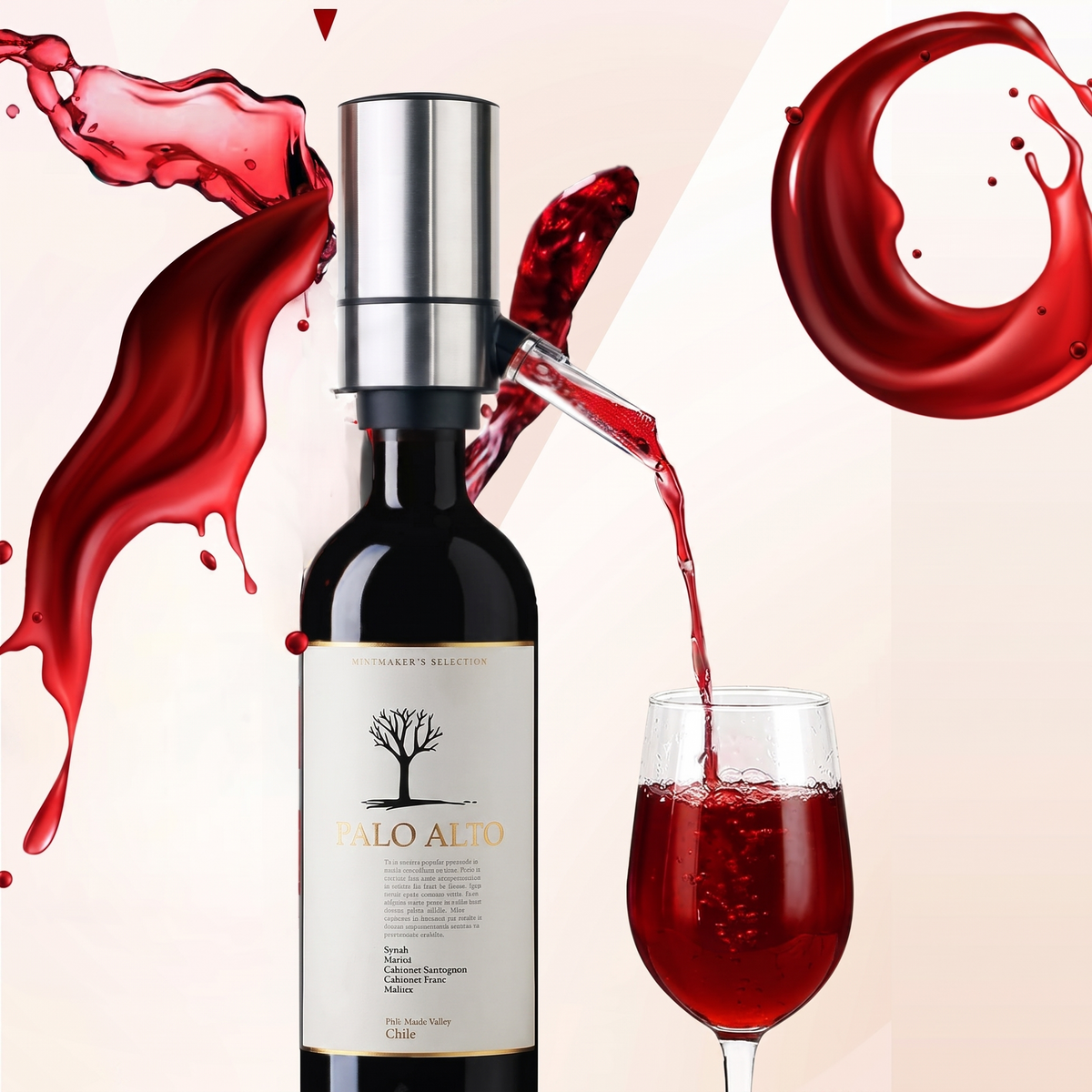 -50 % · OFFRE LIMITÉE · AeriBlend™ · Aérateur, conservateur et distributeur de vin 3-en-1