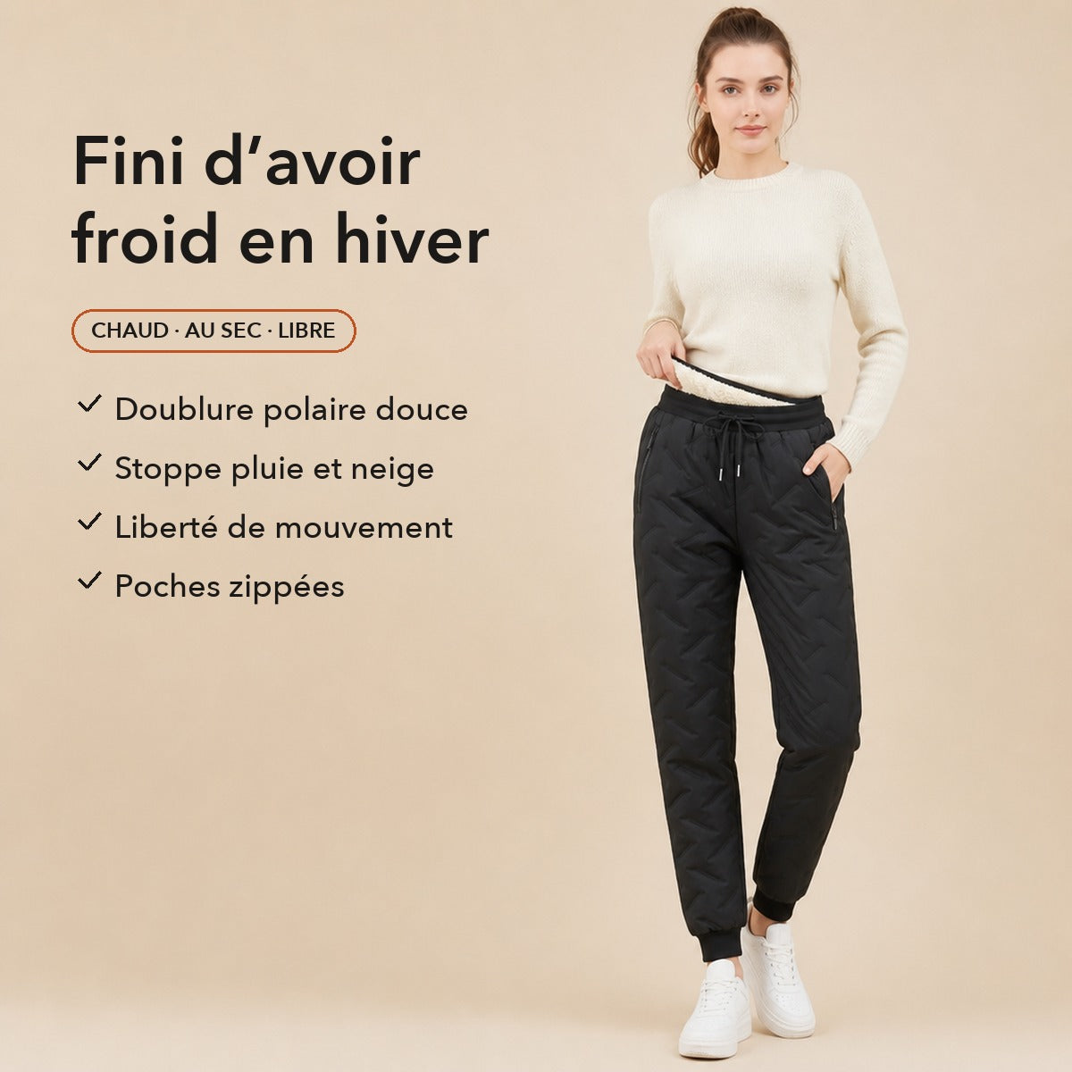 -50 % · OFFRE LIMITÉE · ThermaJog™ · Pantalon doublé polaire