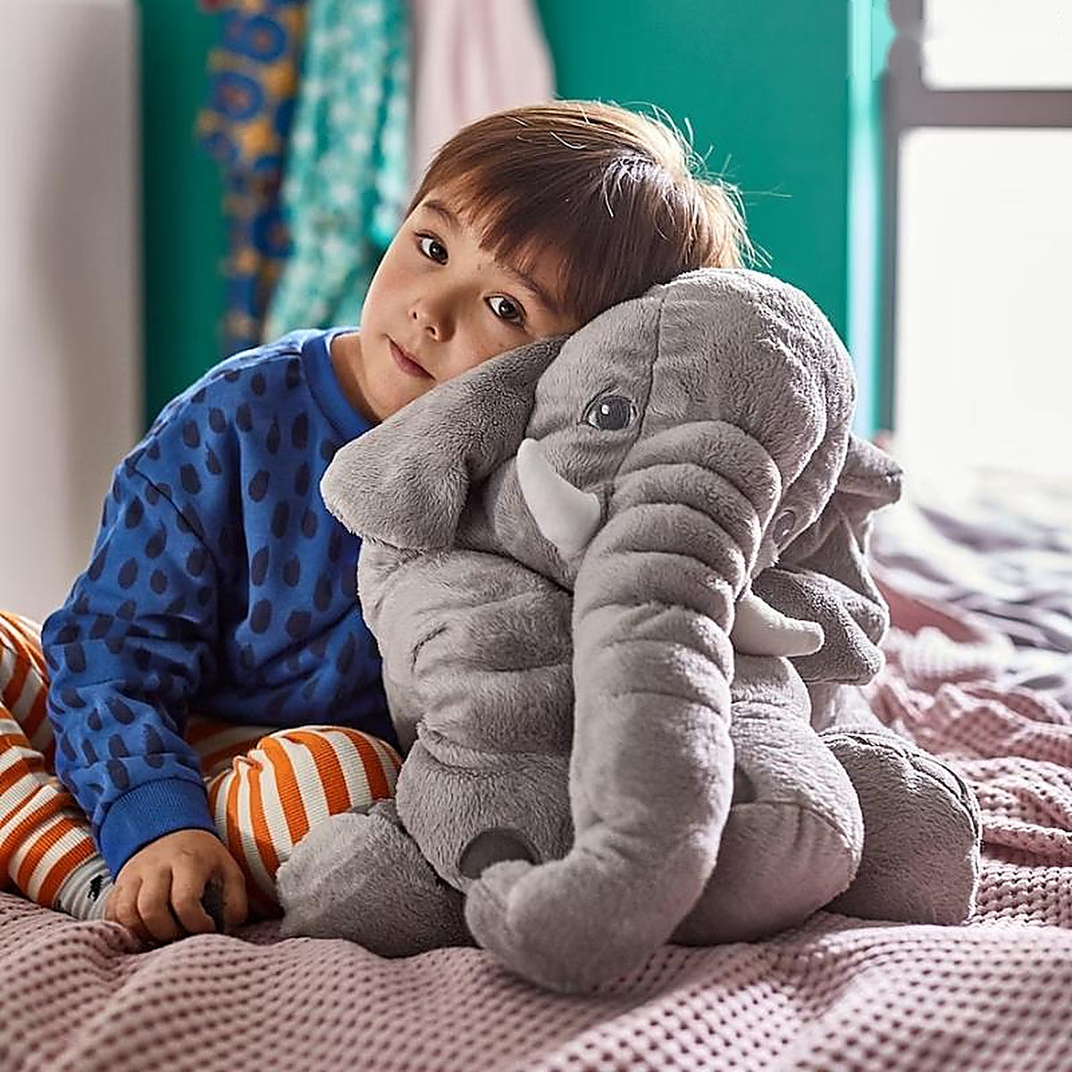 -50 % · OFFRE LIMITÉE · DreamyDumbo™ · Oreiller Câlin Éléphant Bébé