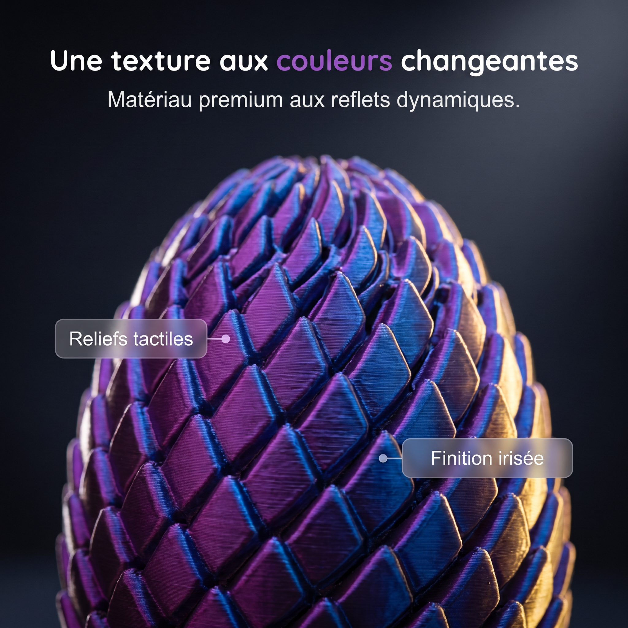 1+1 OFFERT · AUJOURD'HUI · DragoFidget™ · Œuf anti-stress