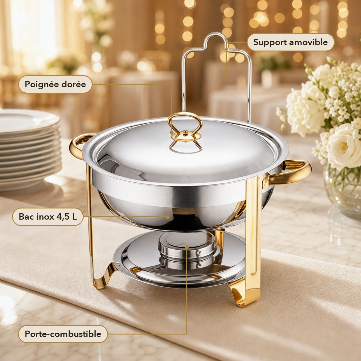 -50 % · OFFRE LIMITÉE · HeatServe™ · Chauffe-plat buffet 4,5 L