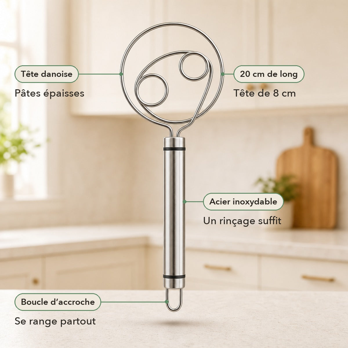 1+1 OFFERT · AUJOURD'HUI · Kneadix™ · Fouet à pâte
