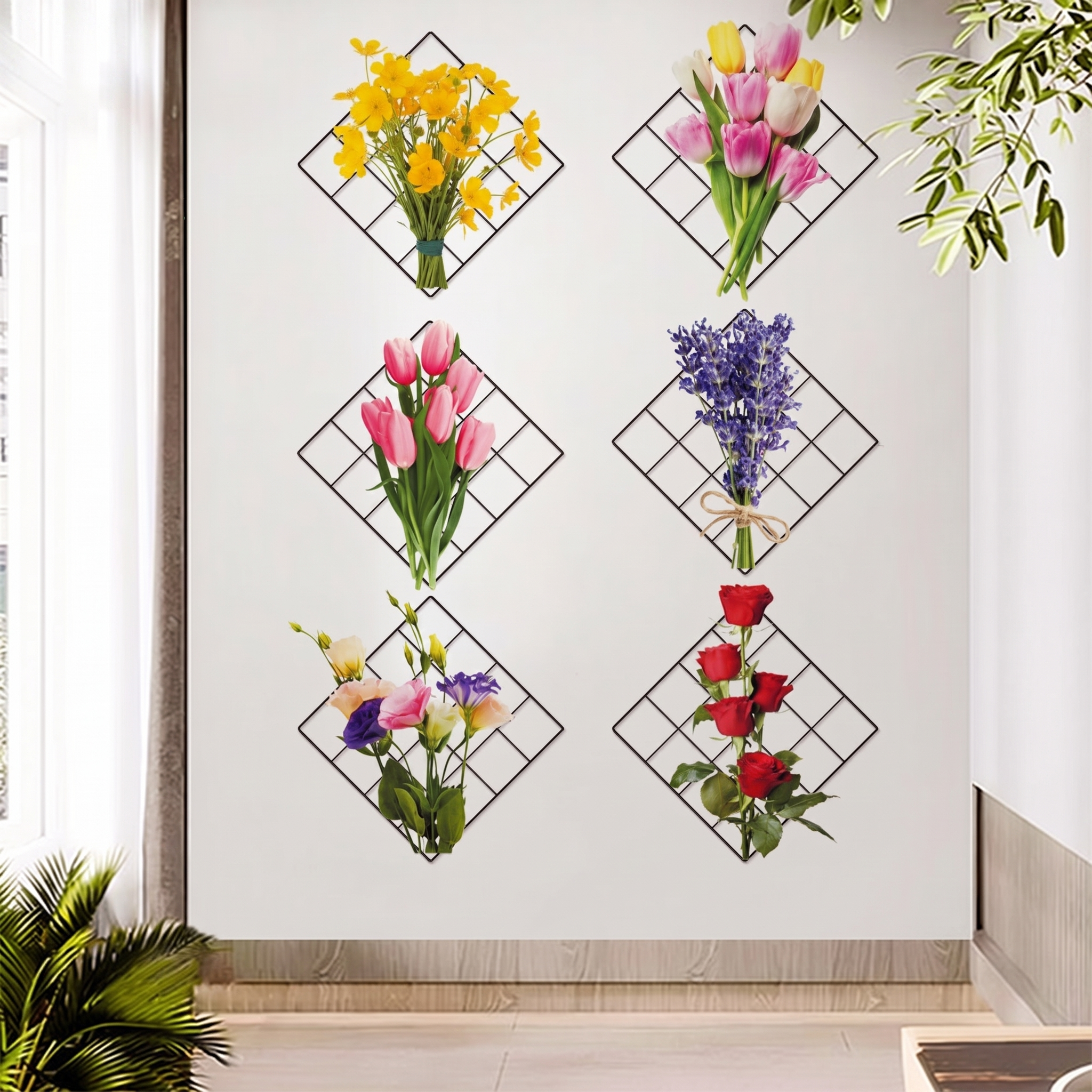 -50 % · OFFRE LIMITÉE · BotanicaLuxe™ · Sticker mural 3D de plantes vertes