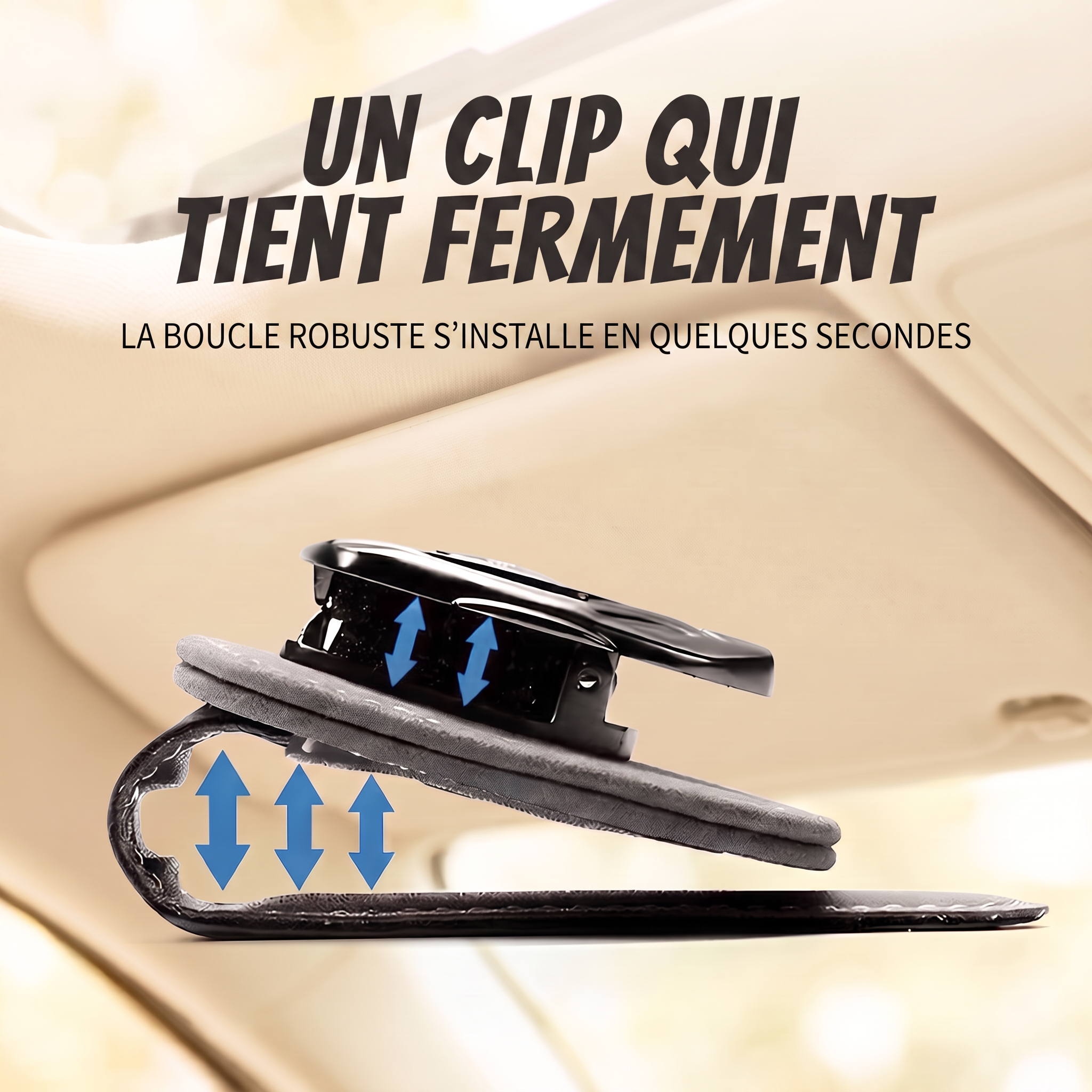 -50 % · OFFRE LIMITÉE · SnapShade™ · Support multifonction pour lunettes de soleil