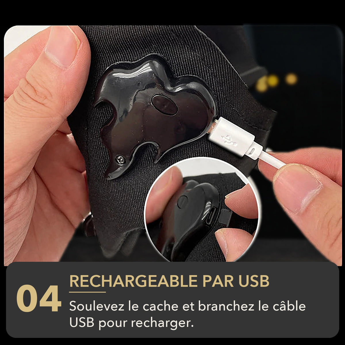 -50 % · OFFRE LIMITÉE · GlovePro™ · Gants LED