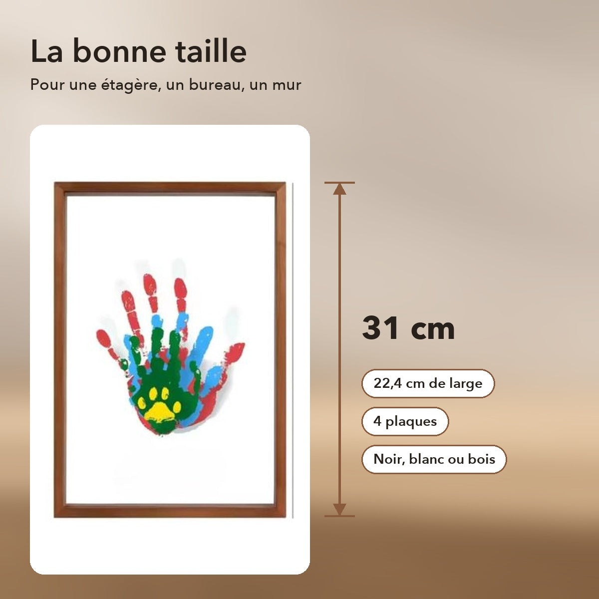 -50 % · OFFRE LIMITÉE · HeartNest™ · Cadre empreintes de mains