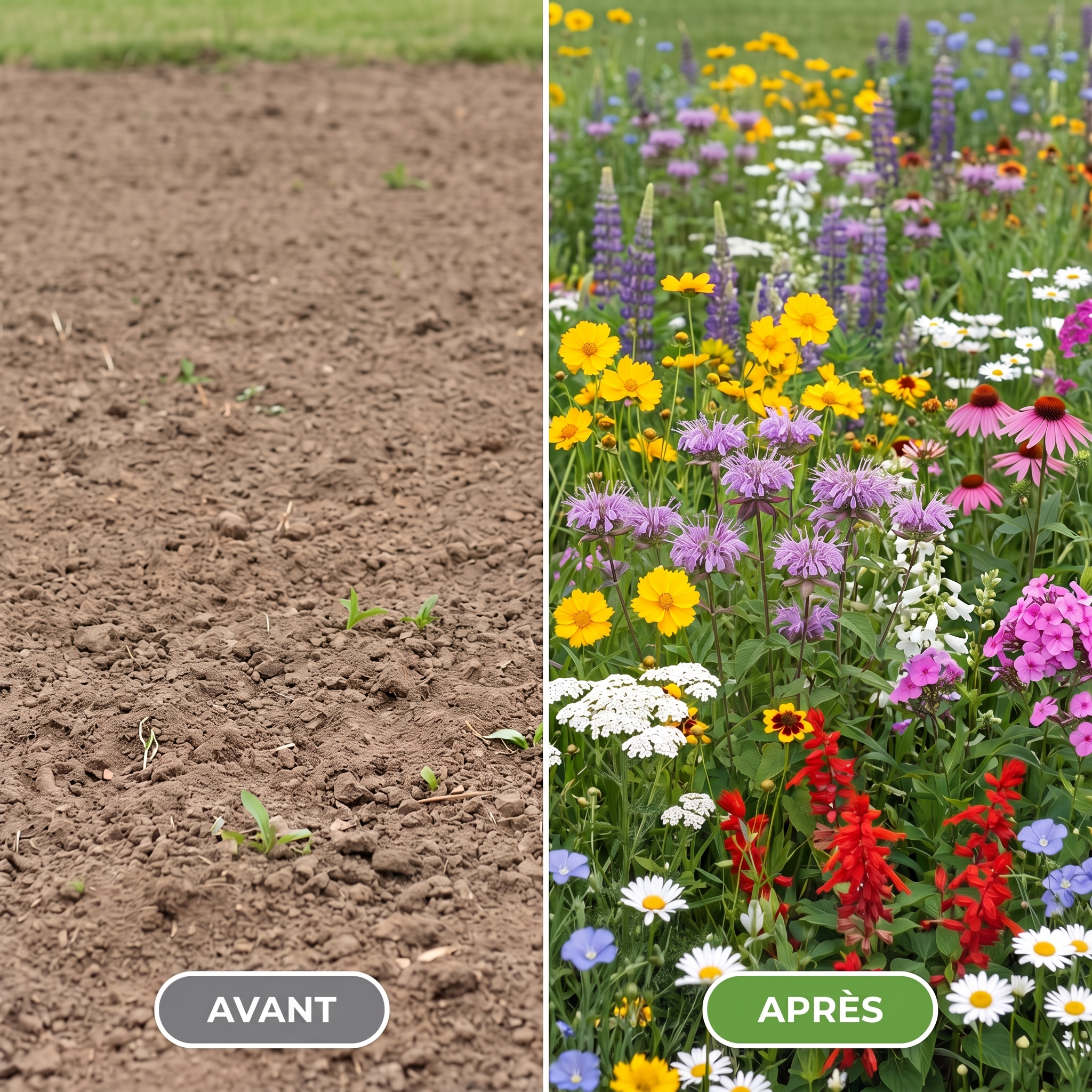 -50 % · OFFRE LIMITÉE · BloomBlend™ · Mélange de Graines de Fleurs