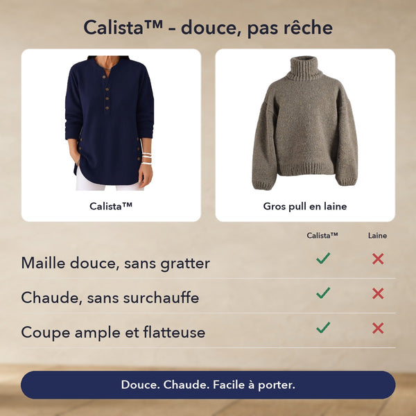 -50 % · OFFRE LIMITÉE · Calista™ · Pull en maille douce