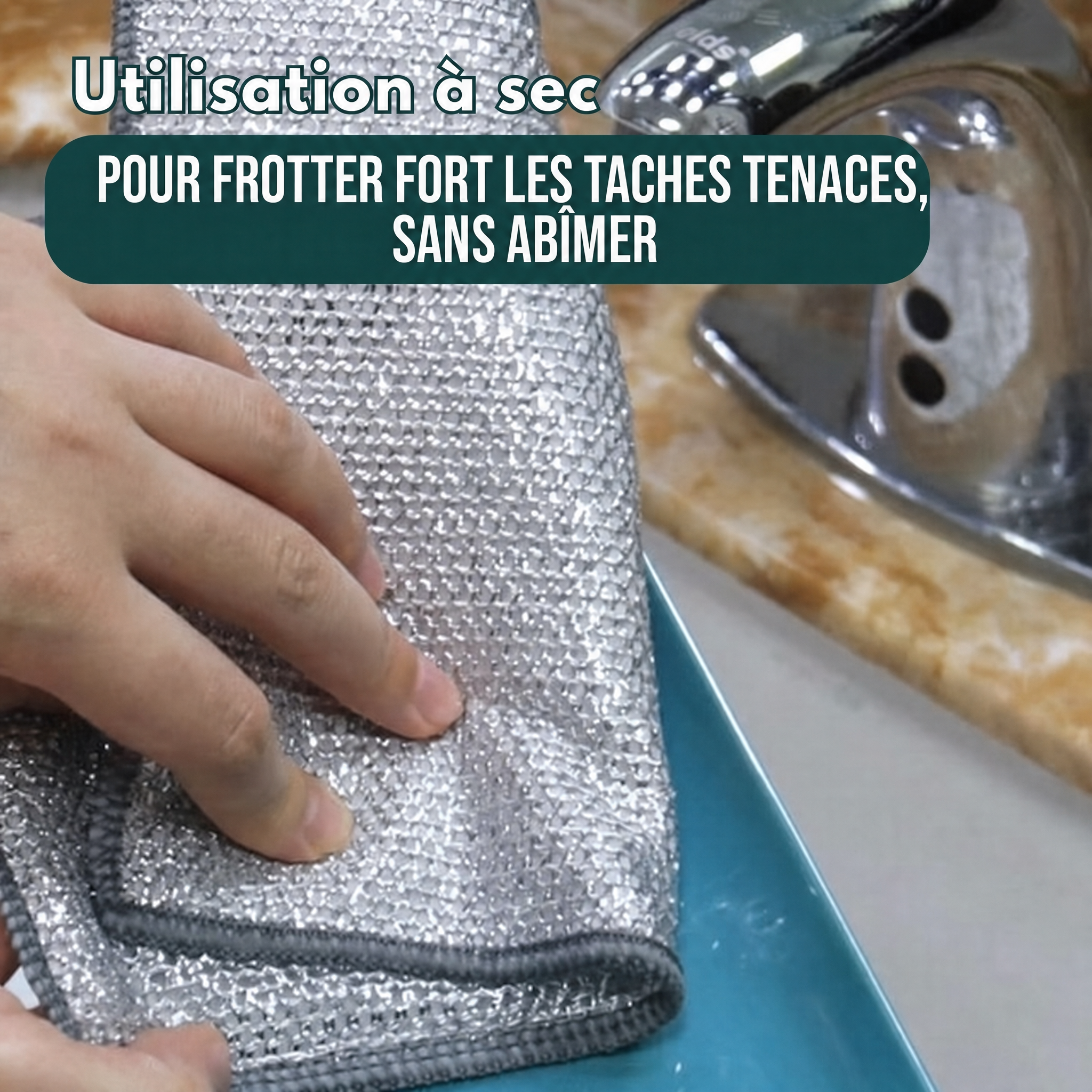 -50 % · OFFRE LIMITÉE · PowerWipe™ · Chiffon de nettoyage magique 2-en-1