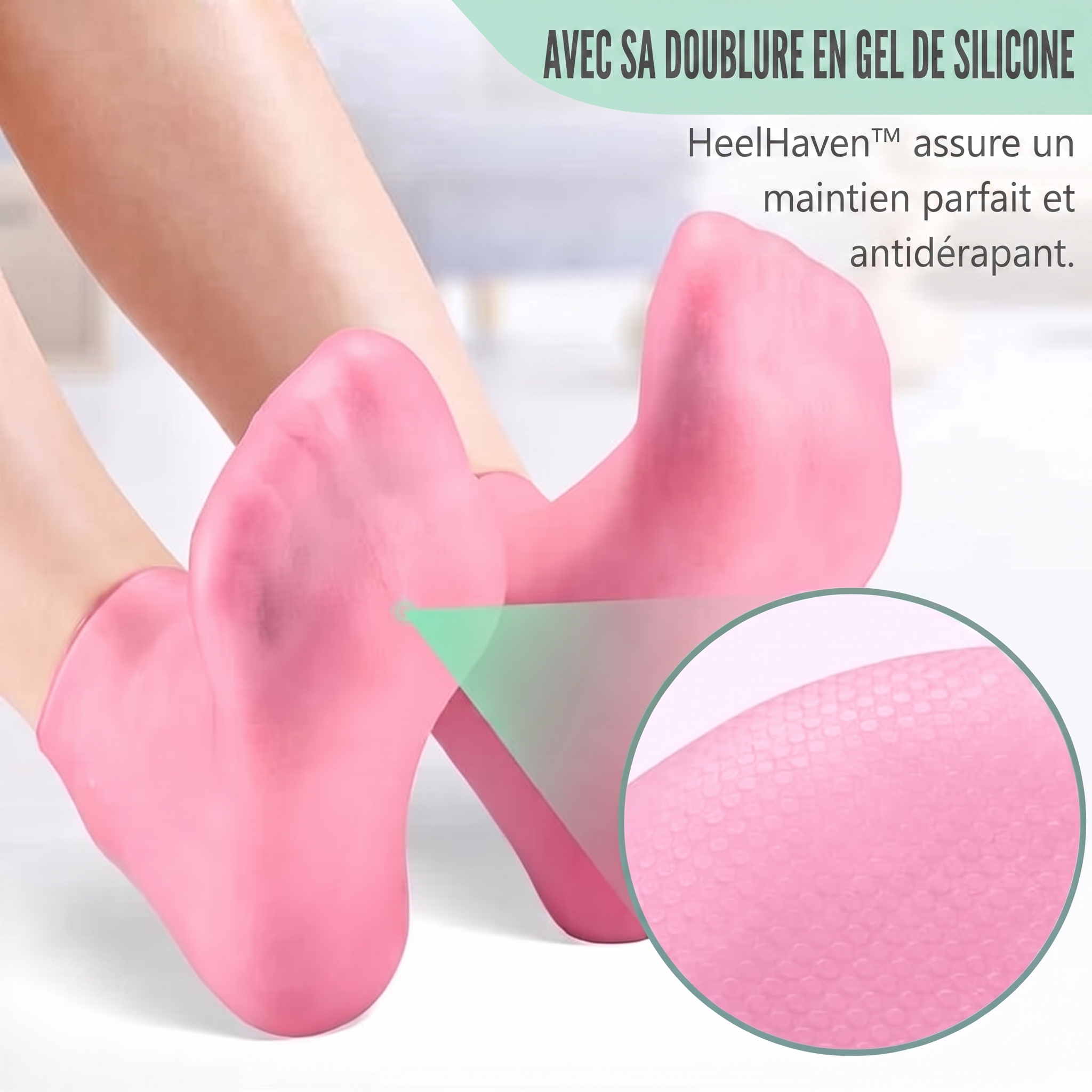 1+1 OFFERT · AUJOURD'HUI · HeelHaven™ · Dites adieu aux talons secs et aux pieds fatigués !