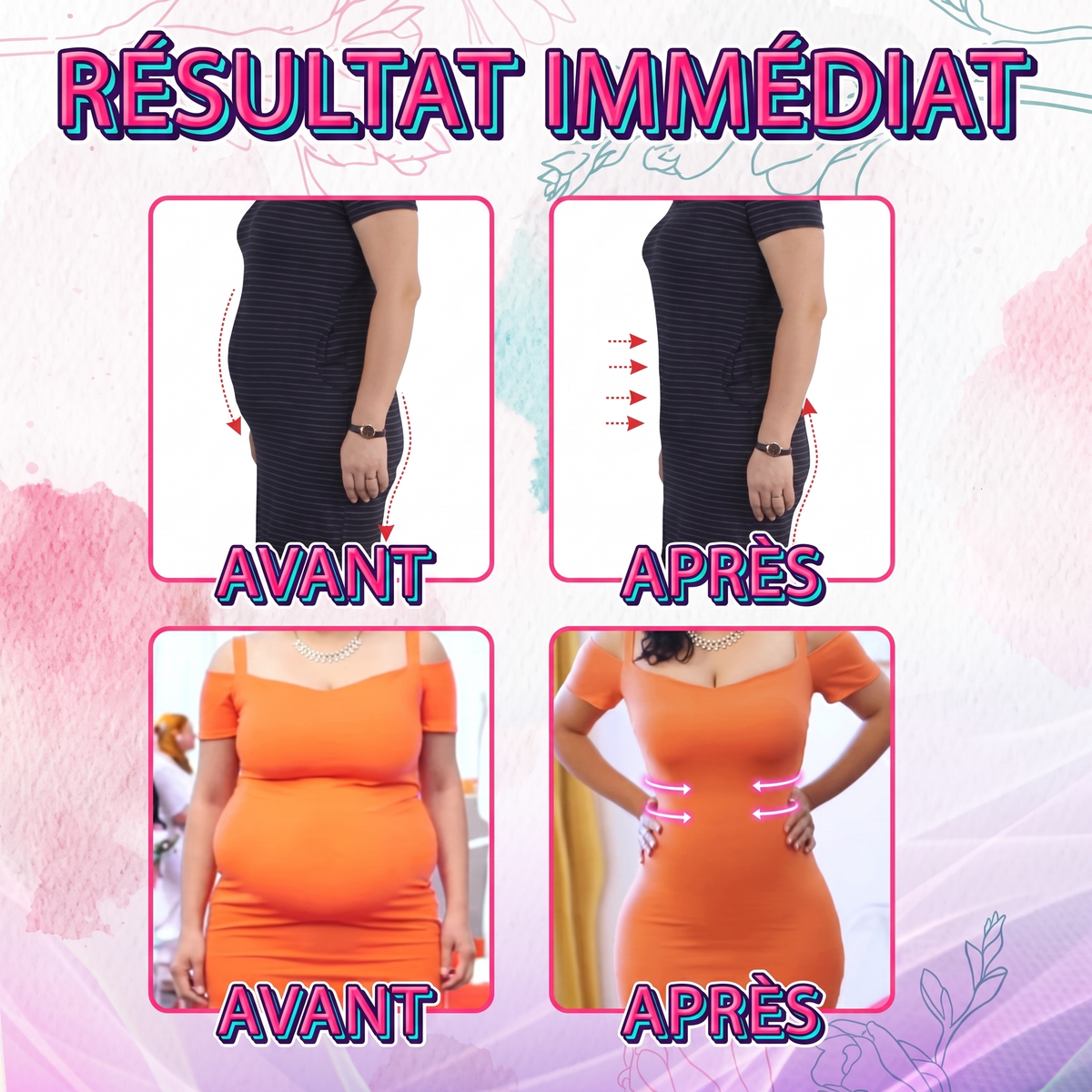 1+1 OFFERT · AUJOURD'HUI · CrossCompress · Gaine amincissante taille haute