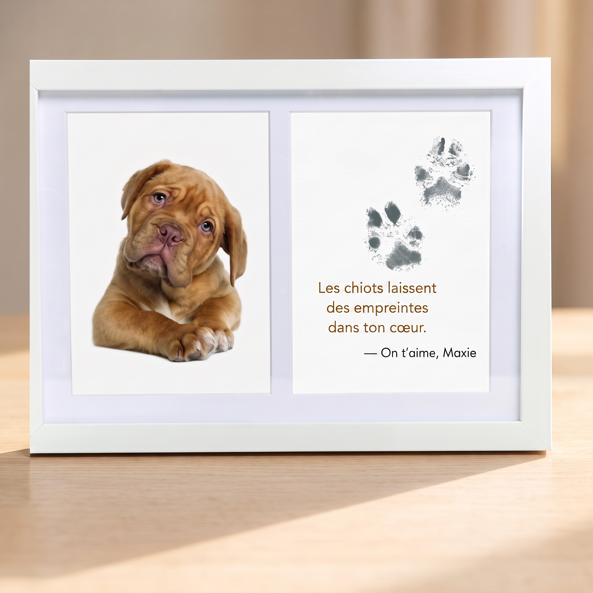 -50 % · OFFRE LIMITÉE · PawMemoirs™ · Souvenirs avec empreintes de pattes